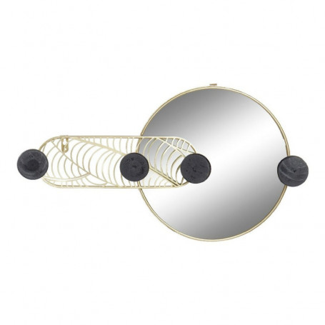 Miroir mural DKD Home Decor Noir Fer Doré Miroir (44 x 7 x 25 cm) 38,99 €