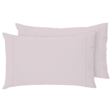 Lot de 2 Taies d'Oreiller Colorées en Coton - Silver Pink - Giovanni Dolcinotti