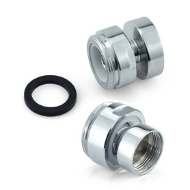 HATOOLHA Lot de 2 Adaptateurs de Robinet Pivotants en Laiton Chromé