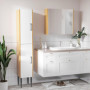 Armoire Miroir Murale Kleankin pour Salle de Bain - 3 Portes et 4 Étagères Réglables