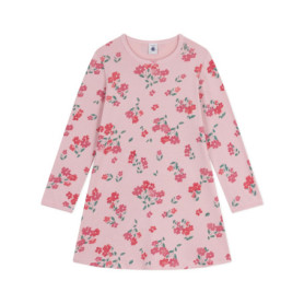 Chemise de Nuit Fille en Coton Imprimé Fleurs - Petit Bateau