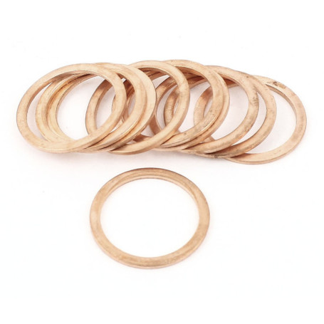Lot de 10 Rondelles en Cuivre 24mm x 30mm x 1.5mm - uxcell