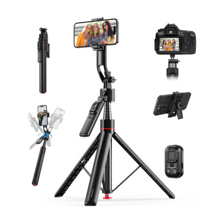 Trépied Selfie Stick AI 360° avec Suivi de Visage et Télécommande Bluetooth