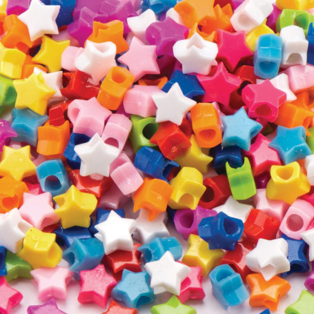 Baker Ross 400 Perles Étoiles Multicolores pour Bijoux d'Enfants