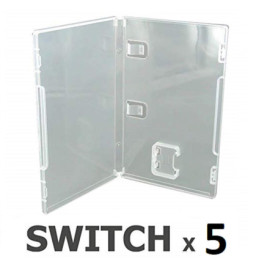 Lot de 5 boîtes vides transparentes pour jeux Nintendo Switch