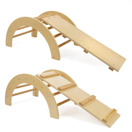 509 Crew Zoo Arche d'Escalade 2 en 1 avec Toboggan - Aire de Jeu Intérieure et Extérieure