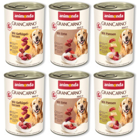 Grancarno Nourriture Humide pour Chien Adulte - 6 x 400 g, Ingrédients 100% Frais