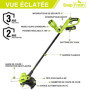 Coupe-Bordures Électrique SnapFresh 20V avec Batterie et Tête Pivotante