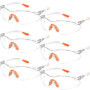 Lot de 6 Lunettes de Sécurité Professionnelles Anti-Buée et Résistantes aux Rayures