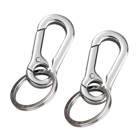 FIBOUND Mousquetons Démontables en Métal pour Clés - Attaches Sécurisées à Déverrouillage Rapide