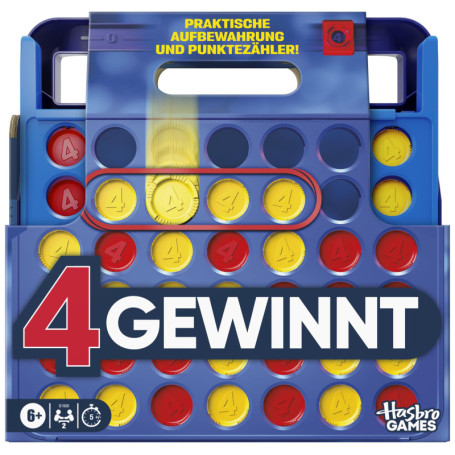 Hasbro Games 4 Officiel - Jeu de Stratégie Portable pour 2 Joueurs
