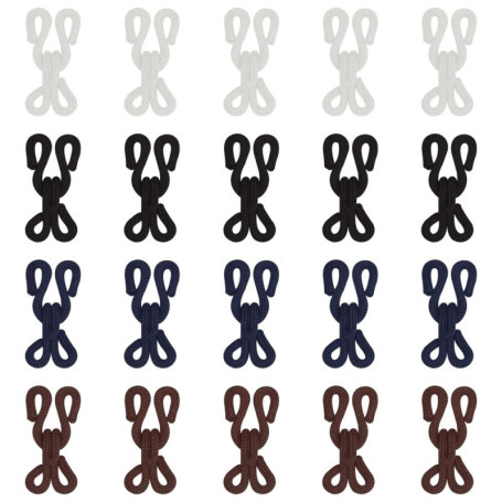 TRKETK 20 Crochets de Couture Cachés en Métal et Tissu