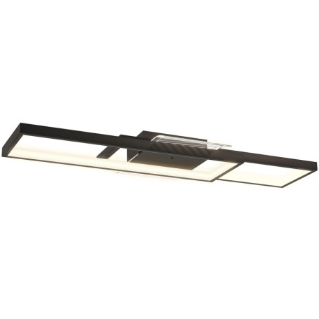 Plafonnier LED HOMCOM 43W avec Télécommande - Luminaire Moderne Noir