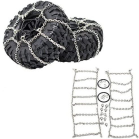 Lot de 2 chaînes métalliques antidérapantes pour pneus RC 1/10