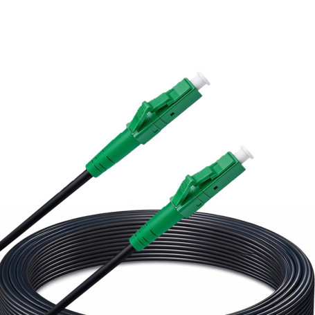 Câble Fibre Optique Monomode LC/APC 150m - Haute Vitesse, LSZH, Noir