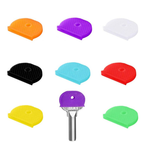 Ensemble de 8 Couvre-Clés en Silicone Multicolores - Identification Facile