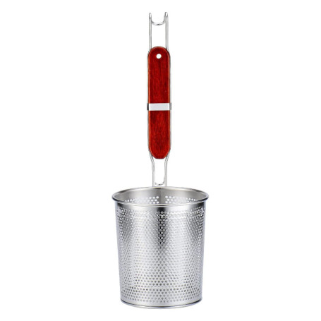 Passoire en Acier Inoxydable Micro-perforée avec Poignée en Bois - 39 OZ