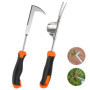 Ensemble de 2 Désherbeurs Manuels en Acier Inoxydable avec Poignée Antidérapante