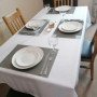 Set de Table Lavable en PVC et Polyester - Lot de 6 Antidérapants Gris