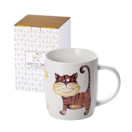 Mug Original Chat en Porcelaine 350ml - Cadeau Idéal pour Amoureux des Chats