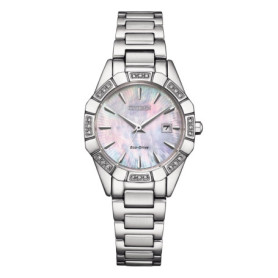 Montre Femme Citizen Analogique en Acier Inoxydable avec Diamants