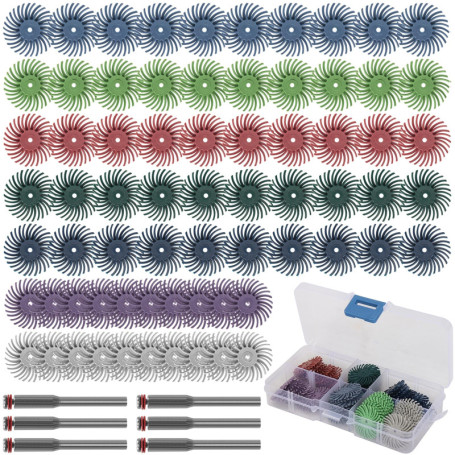 NuoDunco Lot de 76 Disques Abrasifs Radiaux pour Polissage et Nettoyage