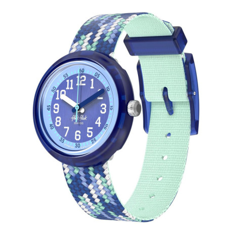Montre FLIK FLAK Braid IN Blue pour Enfants - Durable et Élégante