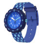 Montre Éducative FLIK FLAK Criss-Cross Bleue pour Enfants
