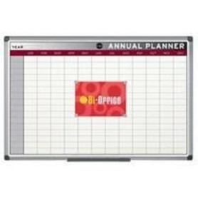 Tableau Blanc Magnétique Bi-Office 90 x 60 cm - Planificateur Annuel Pratique