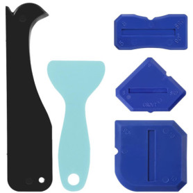 WOLMIK Lot de 5 Outils de Lissage pour Joints en Silicone - Grattoirs Pratiques pour Cuisine et Salle de Bain