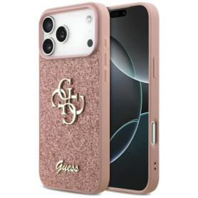 Coque à Paillettes Guess pour iPhone 17 Pro Max - Rose Bonbon