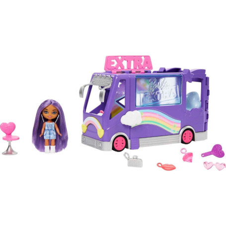 Barbie Coffret Bus de Tournée avec Mini Poupée Extra et Accessoires