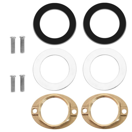 Ensemble de 2 Écrous de Fixation en Laiton M32x1.5mm avec Vis et Rondelles