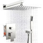 Ensemble Robinet de Baignoire et Douche en Acier Inoxydable Chromé avec Pomme de Douche à Main