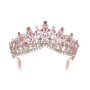 Diadème en Cristal et Strass Dorés pour Femme - Bijou de Tête Élégant