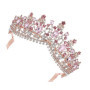 Diadème en Cristal et Strass Dorés pour Femme - Bijou de Tête Élégant