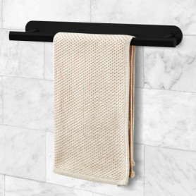 Porte-Serviettes Noir en Acier Inoxydable 40cm - Élégance pour Salle de Bain