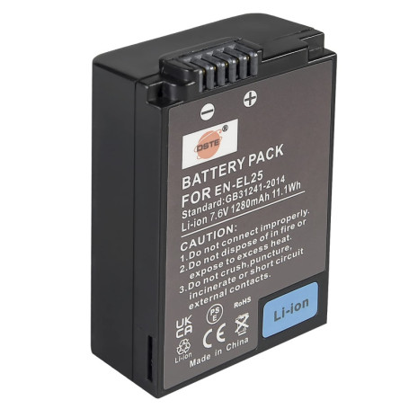 Batterie de Rechange DSTE EN-EL25 pour Nikon Z50 et ZFC - 1280 mAh