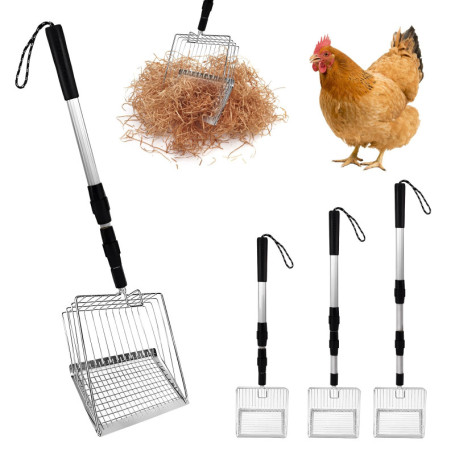 Pelle à déjections 3 en 1 pour poulailler et animaux