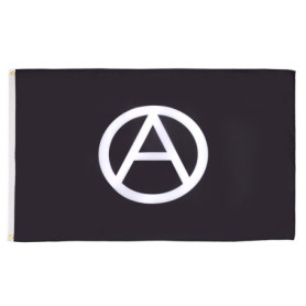 Drapeau Anarchie 150x90 cm en Polyester avec Oeillets Métalliques