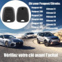 Coque de Clé de Voiture Compatible Peugeot et Citroën - 2 Boutons Noir
