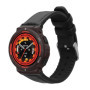 Bracelet en cuir et silicone pour Amazfit Active Edge - Noir