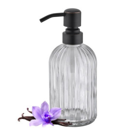 Distributeur de Savon Élégant en Acier Inoxydable et Verre