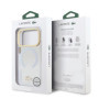 Coque Transparente Anti-Chocs Lacoste pour iPhone 17 Pro - Logo Or Givré
