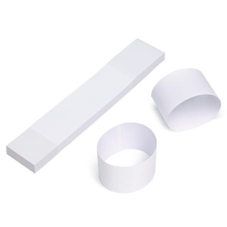 Lot de 100 bandes autocollantes blanches pour billets - 205 x 39 mm