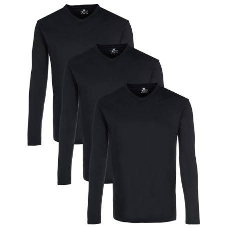 Ensemble de 3 Chemises Longues à Col V Multicolores - Lower East