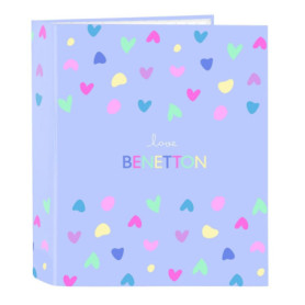 Classeur Folio Lilas Safta Benetton 4 Anneaux pour Enfants