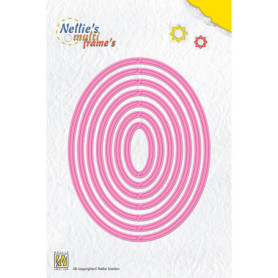 Matrice de Découpe Ovale 7 Cadres - Nellie's Choice pour Scrapbooking