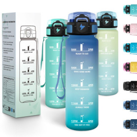 Gourde Enfant Motswedi 500 ml - Anti-Fuite et Réutilisable avec Marqueur de Temps