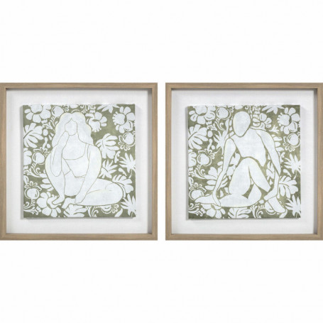 Cadre DKD Home Decor Fleurs (42 x 3 x 42 cm) (2 Unités) 71,99 €
